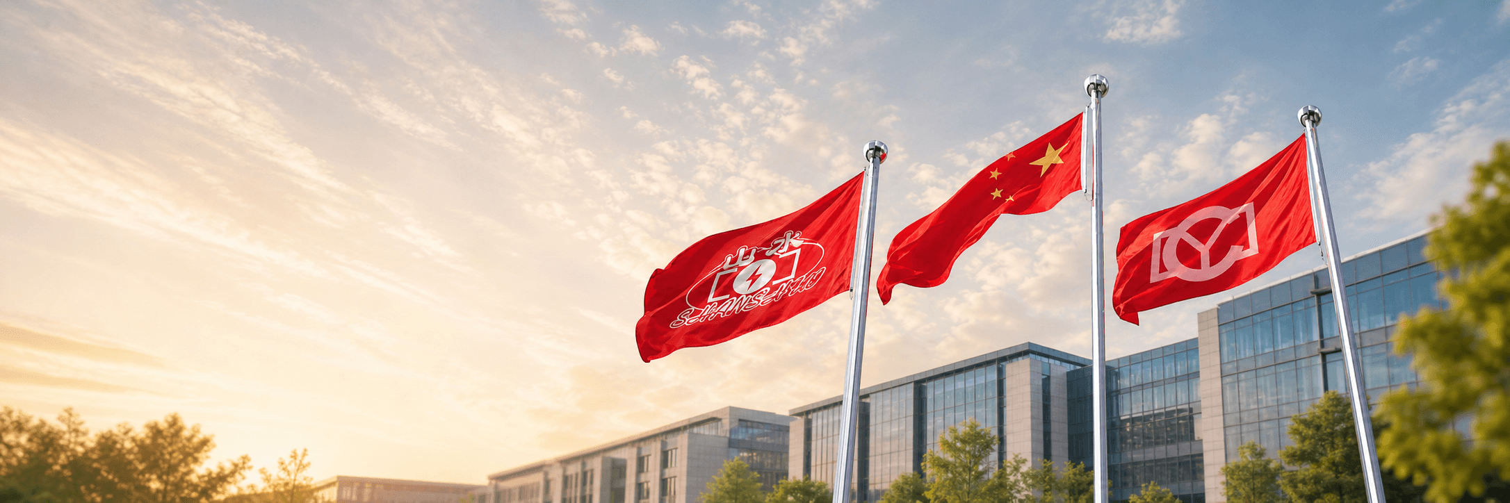 Shanshui, China and Yingchai Power flags